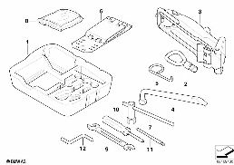 Utensili di bordo/Cricco diagram for BMW MINI R56 One