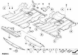 Protection de compartiment moteur diagram for BMW 1 Series E87 LCI 120i