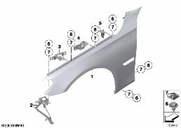 FRONT SIDE PANEL diagram for BMW 7 Series F01 LCI 740i
