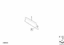 DOOR INSIDE HANDLES, CARBON diagram for BMW MINI R56 LCI Cooper S