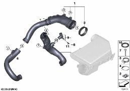 AIR DUCT diagram for BMW X6 E71 35iX