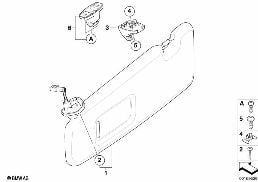 SUN VISORS diagram for BMW 1 Series E82 118d