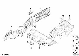 Insonorisation arriere diagram for BMW 1 Series E88 120i