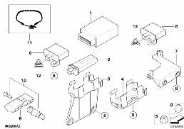 Las.,hava bas.-Kont.(RDC) -Kontrol ünit. diagram for BMW X5 E70 LCI 35dX