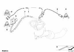 Dieselpartikelfiltersensorik/Anbauteile diagram for BMW X3 E83 2.0d