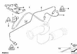柴油微粒過濾器傳感器 / 安裝件 diagram for BMW 7 Series E65 730d