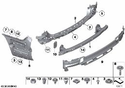 Soporte trasero diagram for BMW 7 Series F02 740Li