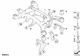 Držák zadní nápravy diagram for BMW X6 E71 35dX