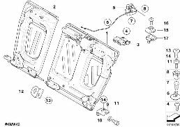 SEAT, REAR, SEAT FRAME, LOAD-THROUGH diagram for BMW 1 Series E82 135i