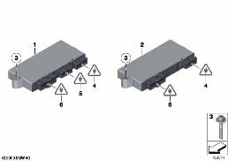CONTROL UNIT CAS4 diagram for BMW 7 Series F01 LCI 740dX