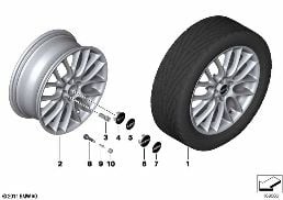 Obr. JCW st. le. Cross Spoke Chall. R112 diagram for BMW MINI R50 Cooper