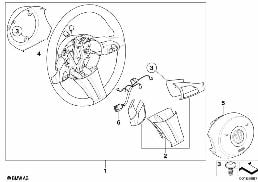 AIRBAG SPORTS STEERING WHEEL MULTIFUNCT. diagram for BMW Z4 E86 M3.2