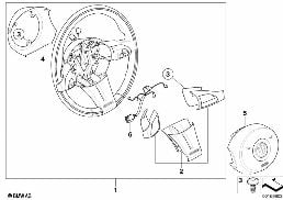 Volant sport cuir/couronne bois multif. diagram for BMW Z4 E85 2.5i