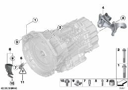 ที่ยึด/ชุดติดตั้งภายนอก, ชุดเกียร์ diagram for BMW 3 Series E90 LCI M3