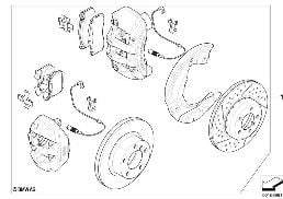SET OF BMW PERFORMANCE BRAKES FRONT/REAR diagram for BMW 3 Series E91 LCI 316i