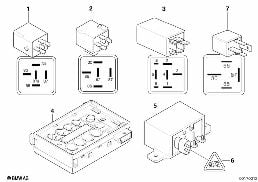 SENSORS AND RELAYS diagram for BMW 6 Series E64 LCI 650i