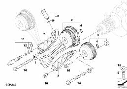 TIMING GEAR, TIMING CHAIN, CYL. 5-8 diagram for BMW 3 Series E92 M3