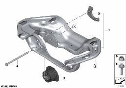 GEARBOX SUSPENSION, 4-WHEEL DRIVE diagram for BMW X6 E71 35iX