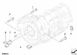 GEARBOX MOUNTING PARTS diagram for BMW X6 E71 M