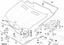 Frontklappe/Anbauteile diagram for BMW X5 E53 4.6is