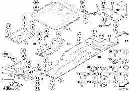 SHIELD,ENGINE COMPARTM./UNDERFLOOR PANEL diagram for BMW 7 Series E66 760Li