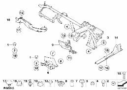 BODY PARTS/FLOOR PANEL/ENGINE COMPARTM. diagram for BMW X5 E53 4.4i