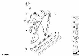 DOOR WINDOW LIFTING MECHANISM REAR