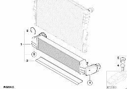 CHARGE-AIR COOLING diagram for BMW X3 E83 LCI 1.8d