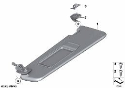 Parasoles diagram for BMW 7 Series F02 740Li
