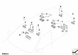 VARIOUS LAMPS diagram for BMW X3 E83 LCI 3.0sd