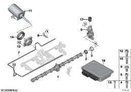 Ster. zaw.-wałek mimośr.,silnik nast. diagram for BMW 7 Series E65 745i