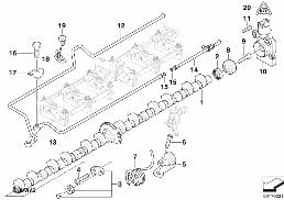 Sterowanie zaworów-wałek mimośrodowy diagram for BMW 7 Series E66 760Li