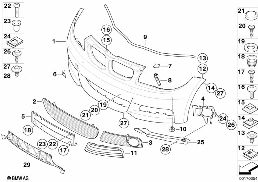 M TRIM, FRONT diagram for BMW 1 Series E82 118d