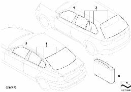 SUN BLIND STRIPS diagram for BMW 3 Series E90 318i