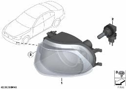 Lampa przeciwmgłowa diagram for BMW 7 Series F04 Hybrid Hybrid 7L