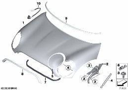 ENGINE HOOD/MOUNTING PARTS