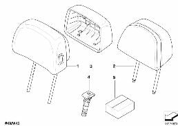 SEAT, FRONT, HEAD RESTRAINT diagram for BMW X3 E83 LCI 1.8d