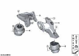 ENGINE SUSPENSION diagram for BMW X6 E71 35iX