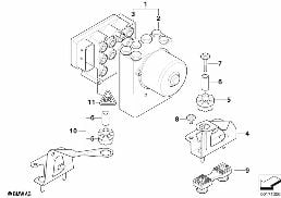 ASC HYDRO UNIT/CONTROL UNIT/SUPPORT diagram for BMW 3 Series E46 318i