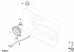 SINGLE PARTS F FRONT DOOR LOUDSPEAKER diagram for BMW 3 Series E91 335d