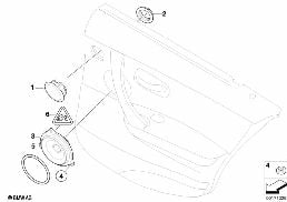 SINGLE PARTS F REAR DOOR LOUDSPEAKER diagram for BMW 3 Series E91 335d