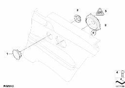 SINGLE PARTS, SPEAKER,SIDE TRIM PANEL diagram for BMW 3 Series E93 LCI 320d