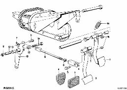FOOT CONTROLS/DEFLECTION ROD