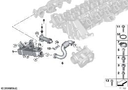 Chłodz. ukł. red. sub. szkodl. spal. diagram for BMW X5 E70 3.0d