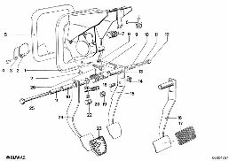 PEDALS/STOP LIGHT SWITCH diagram for BMW 5 Series E12 528