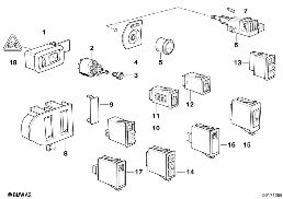 Různé spínače diagram for BMW 3 Series E36 323ti