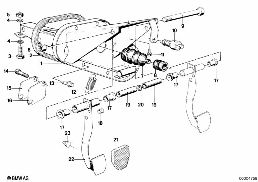 PEDALS/STOP LIGHT SWITCH diagram for BMW 5 Series E12 518