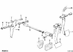 PEDAL diagram for BMW 5 Series E12 518