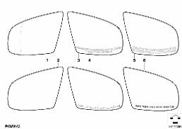 MIRROR GLASS diagram for BMW X6 E71 35iX