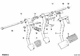 PEDAL diagram for BMW 7 Series E23 733i